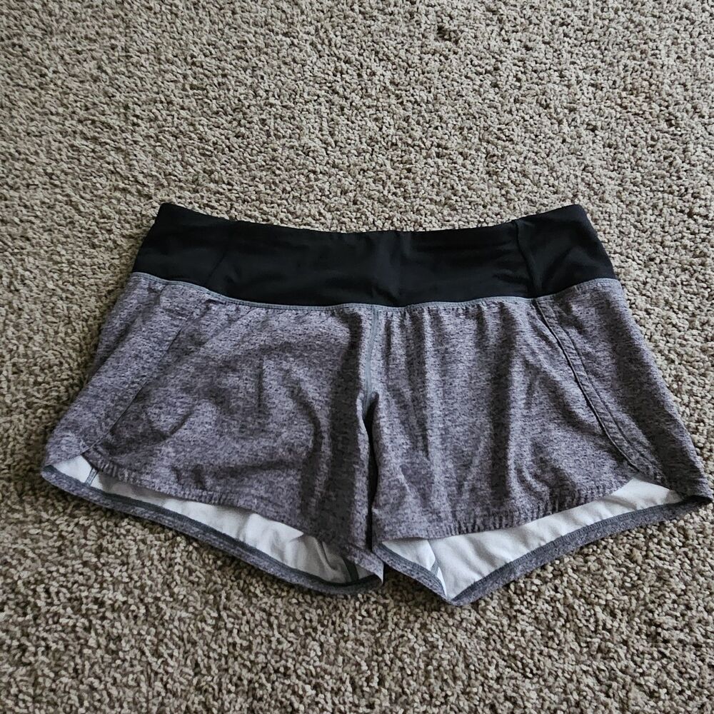 Lululemon Shorts Womens 8 Gray Run Times Short II Lined Running